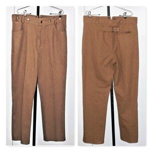 J Peterman Brown Cotton Canvas Hunting Pants 38